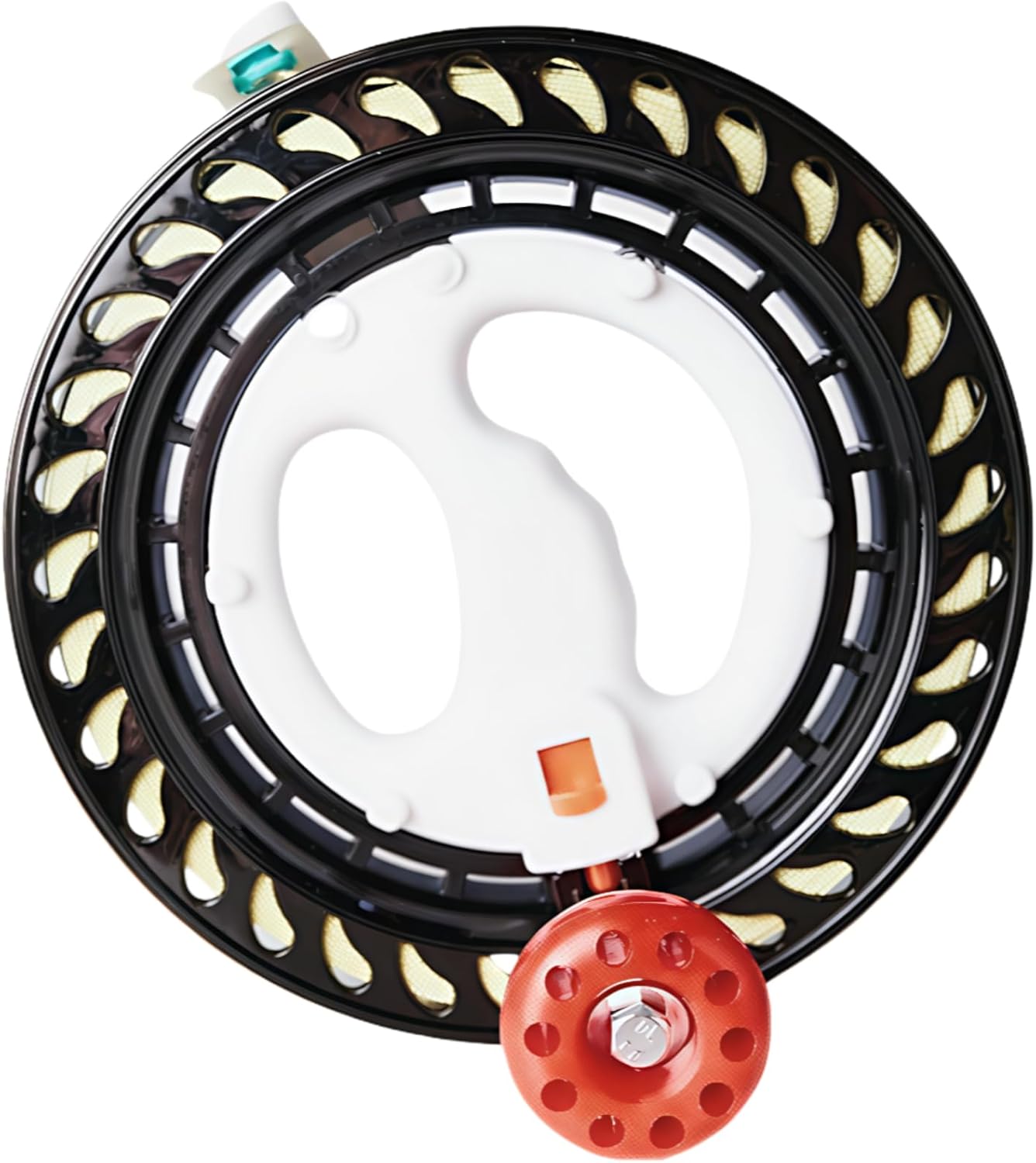 [HYBIZEJZ] Kite Reel with Locking Mechanism - Heavy Duty Hand Crank Line Winder for All Kite Types, Includes 400m Durable String & Quick-Release Connector (Kids/Adults) 8"
