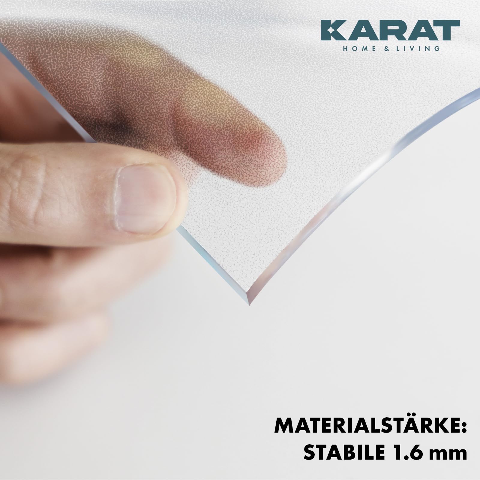 KARAT Transparente mattierte Tischfolie mit gerader Kante - Tischdecke nach Maß, Größe wählbar - Folie, Schutzfolie mattiert, Tischschutz (Imperial, B:100 x L:200 cm)