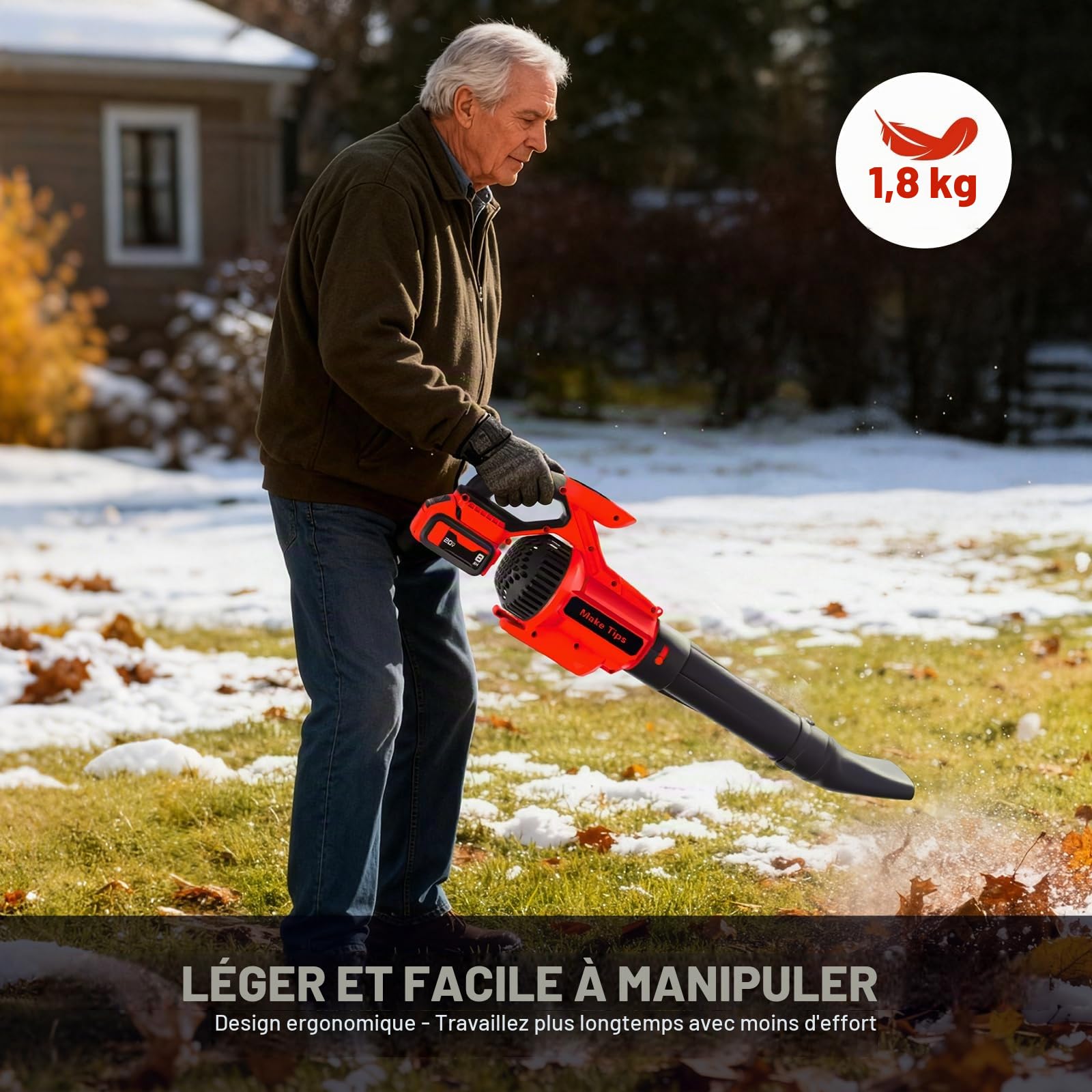 Souffleur de feuilles sans fil pour batterie Milwaukee M18 (outil uniquement) – Puissant moteur sans balais offrant jusqu'à 715 CFM et 240 km/h, contrôle d'affichage LED à 3 vitesses, design léger