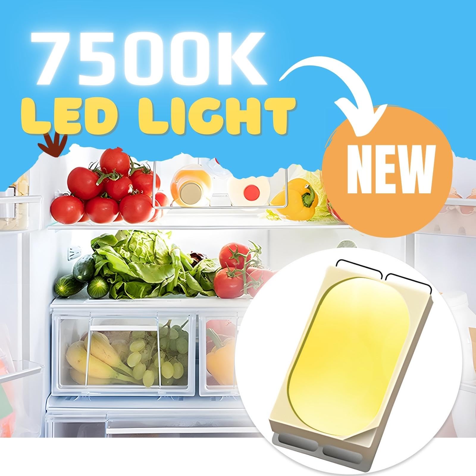 WR55X26671 LED Light Board For GE Refrigerators | 5-Pack Replacement | Waterproof | 7500K Daylight | 1 Year Warranty