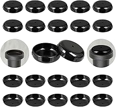 Wrought Iron Patio Furniture Feet Caps - Furnigear 1-1/2" Round Plastic Outdoor Chair Leg Caps, Floor Protectors for Metal Chairs & Tables, Patio Furniture Replacement Rubber Feet (24 Pack, Black)