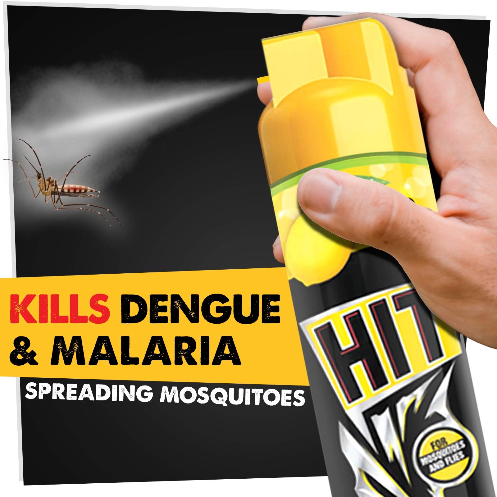HIT Flying Insect Killer Mosquito & Fly Killer Spray Lime Fragrance