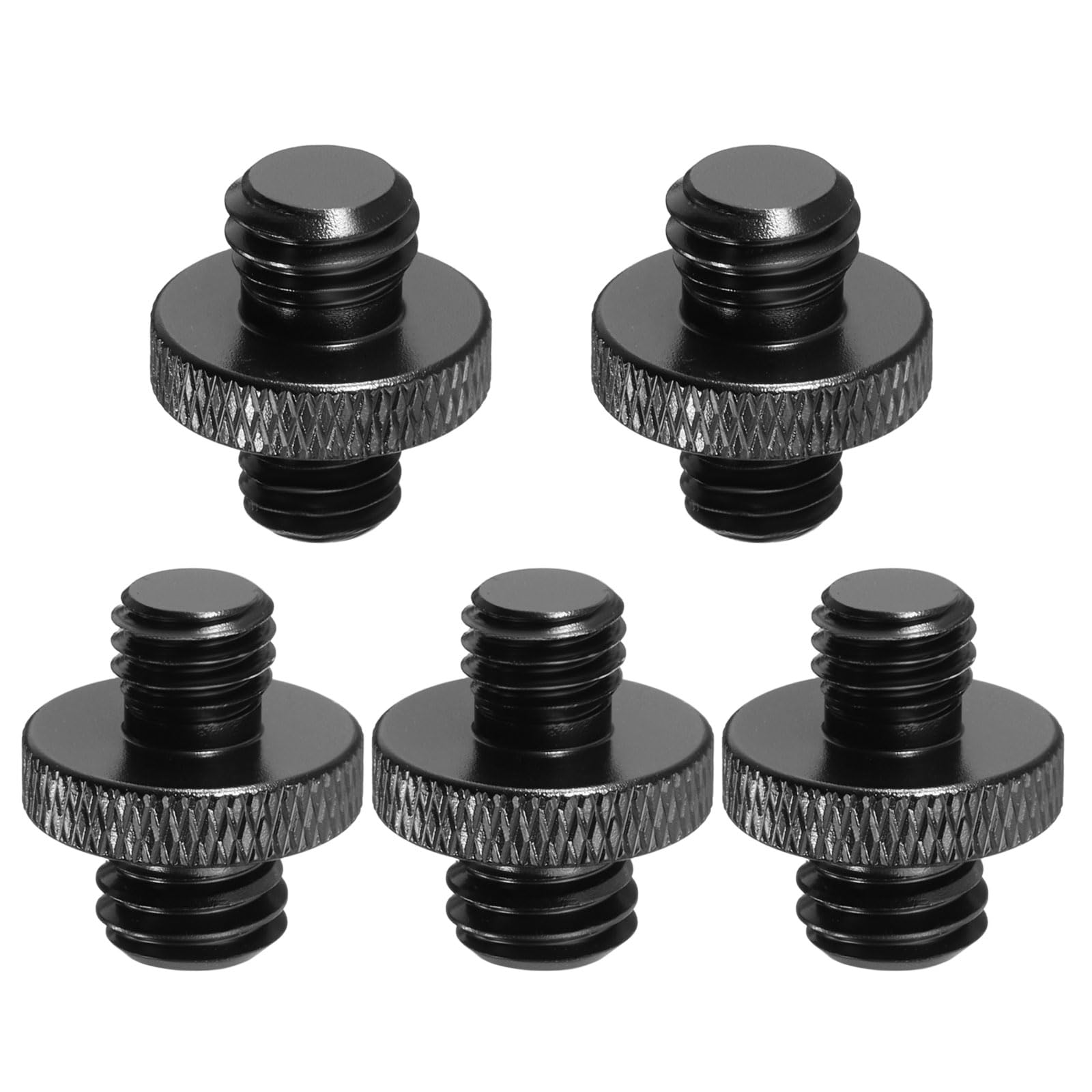 PATIKIL 3 Pcs 3/8"-16 Male to M8 Male Tripod Screw Adapter, Black