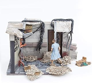 xiaohuang Walking Dead Figure Atlanta Hospital Doors Construction Set PVC Figures Miniature Scene of Building Blocks