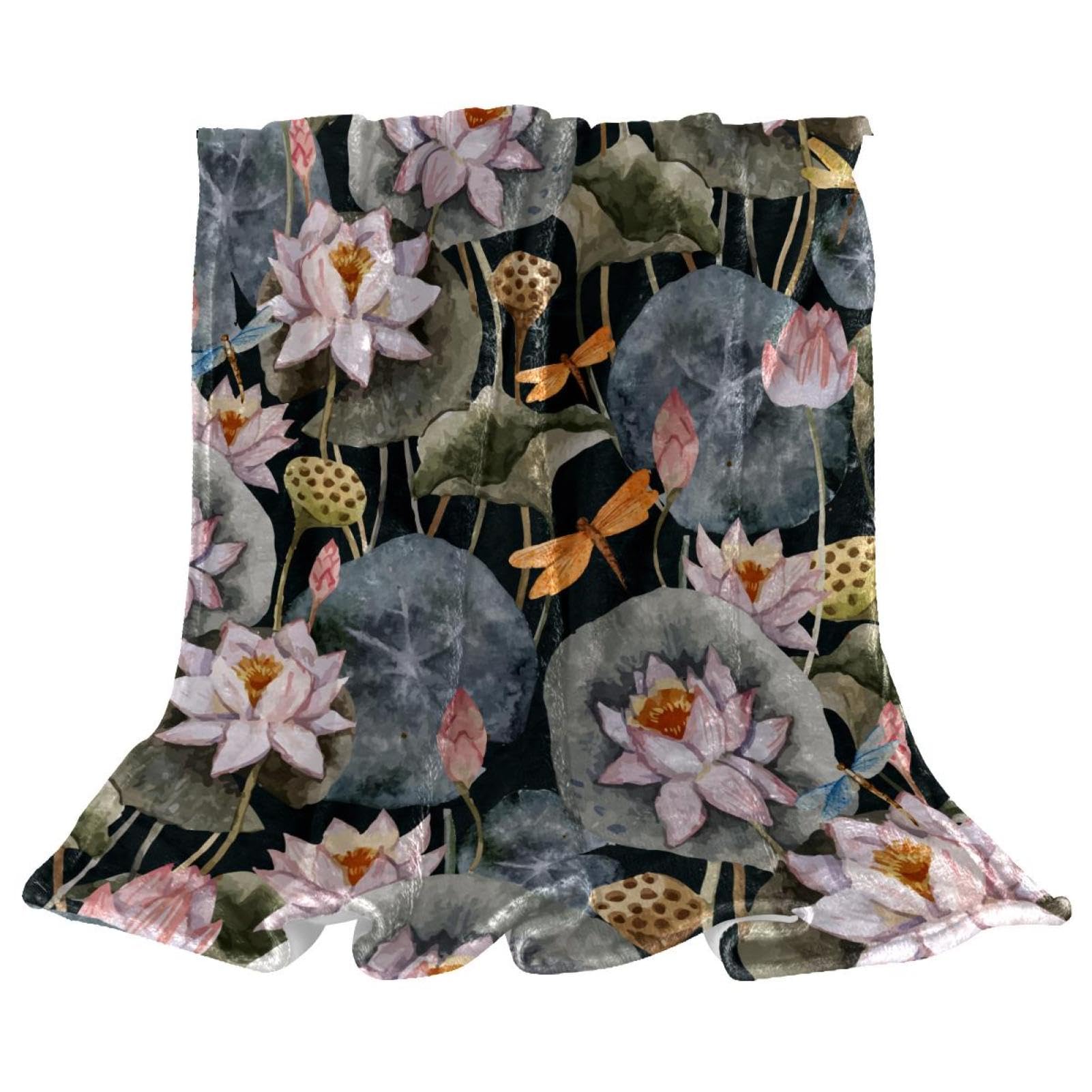 Couverture polaire libellule en microfibre haut de gamme douce 150x200cm