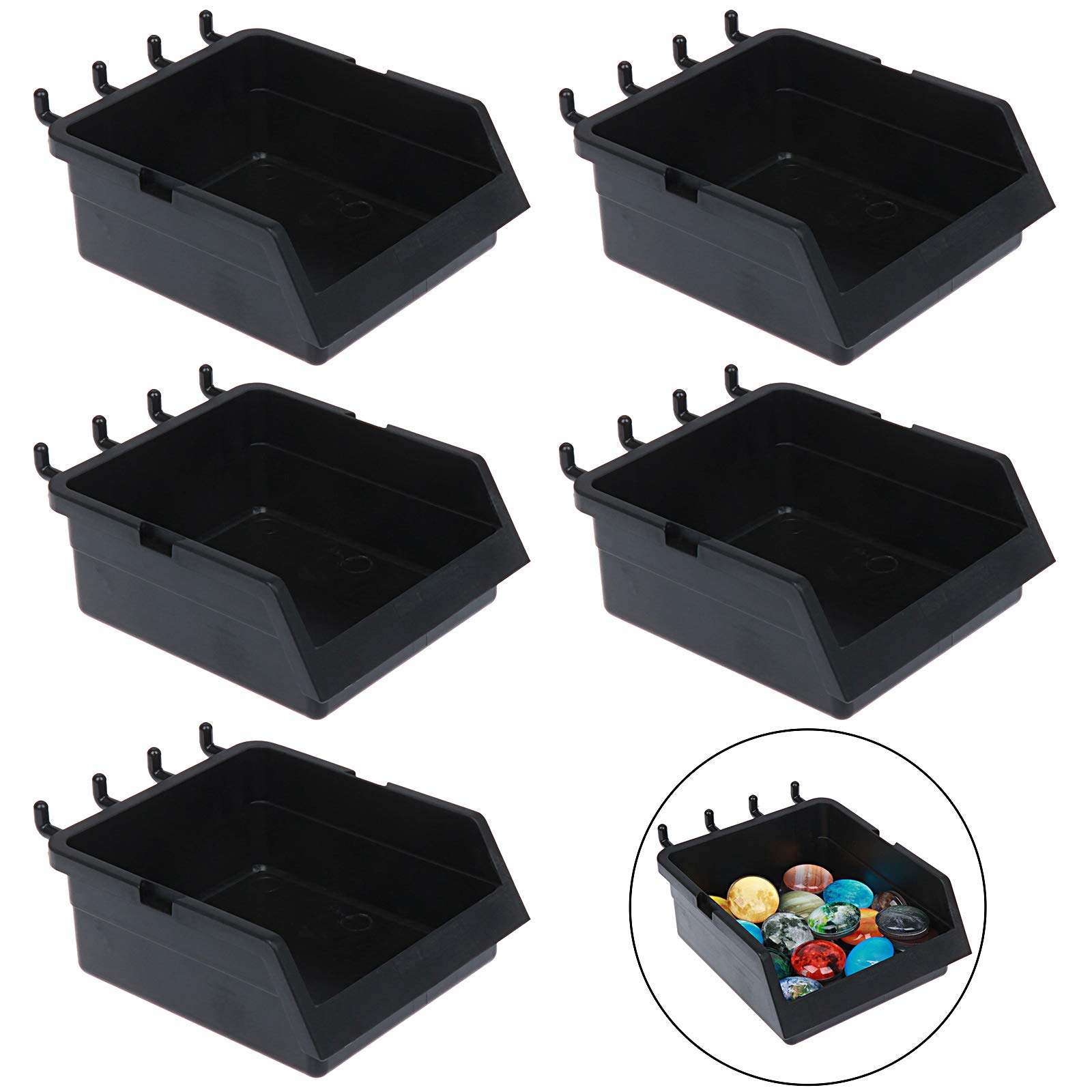 Buy CNSJ 5 Pack Pegboard Bins Kit Pegboard Parts Storage Pegboard