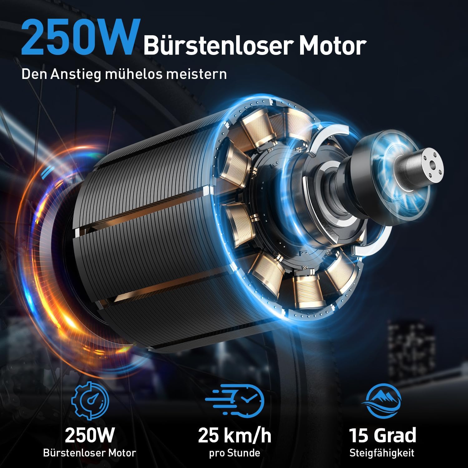 Eleglide 26" E Bike für Erwachsene, 7 Gang Elektrofahrrad mit Austauschbarem 36V 10Ah Akku, 25 km/h, 250W Motor, E-Bike für Städtische Pendler, Pedelec Citybike EBike für Erwachsene