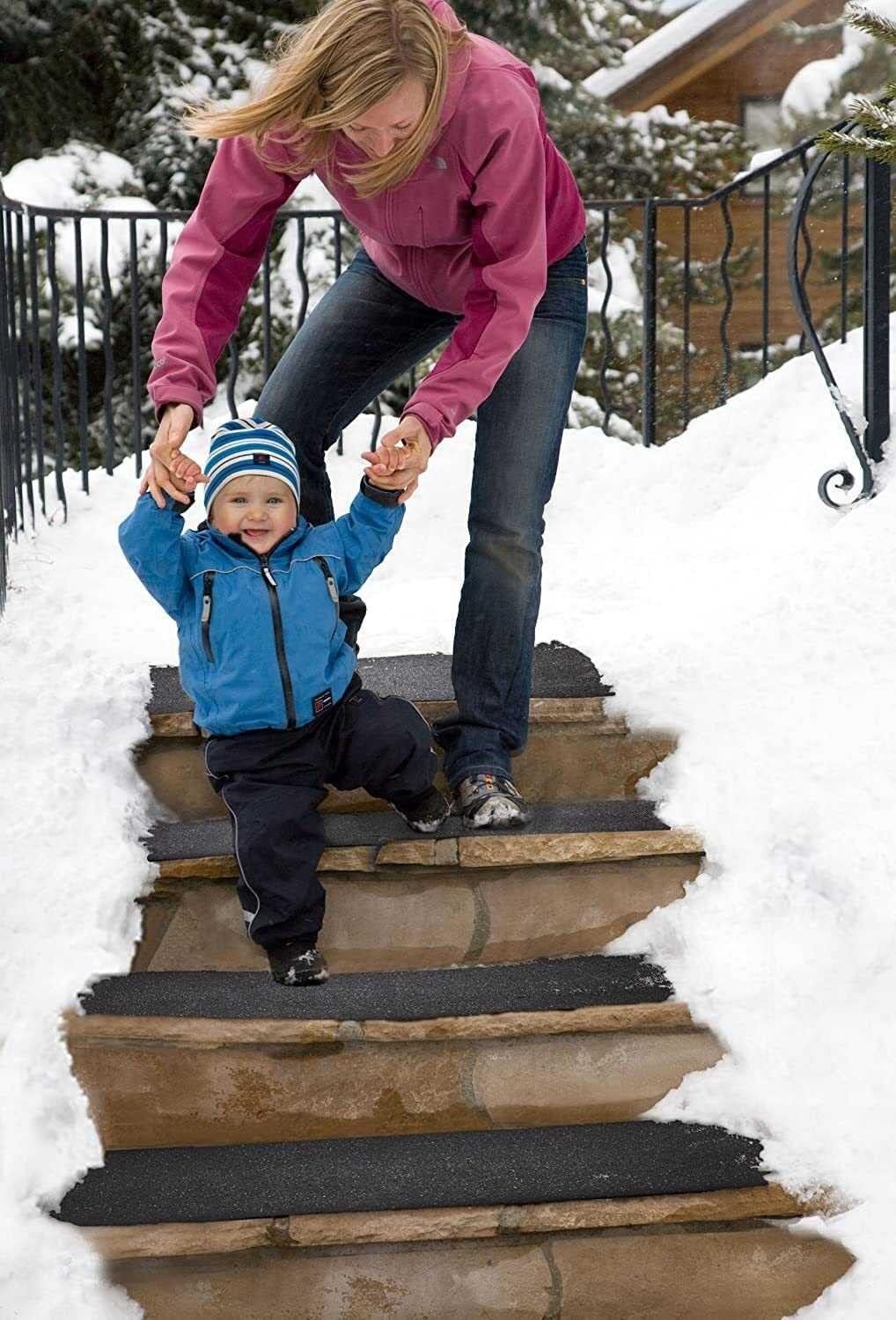 1 tapis chauffant de fonte de neige pour entrées – Différentes tailles 30,5 cm/39,9 cm/50,8 cm/59,9 cm – Produits antidérapants pour enlever la neige et la fonte de glace – Tapis de fonte de neige