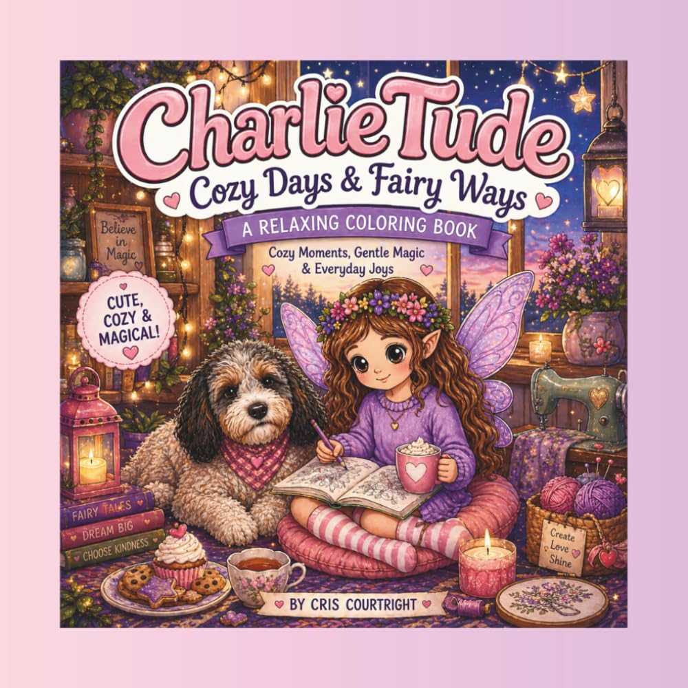 CharlieTude Cozy Days Fairy Ways Coloring Book: The day in the Life of a Fairy Stress Relief Coloring