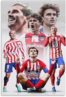 YASHANSHAN French Professional Footballer Antoine Griezmann Poster (81) Painting On Canvas Wall Art Poster Scroll Picture Print Living Room Walls Decor Home Posters 08x12inch(20x30cm)