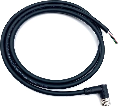 Miniatura 2 de Cable conector hembra M8 de 8 pines, un código de ángulo recto Cable de moldeo de ángulo recto Sensor de aviación hembra Cable eléctrico de PVC