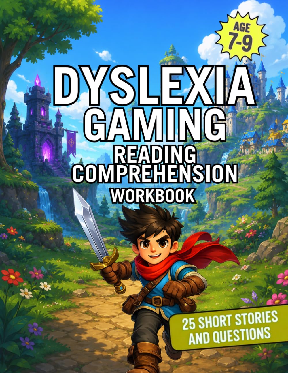 Dyslexia Gaming Reading Comprehension Workbook: 25 Short Dyslexia Friendly Stories with Questions | Ages 7–9 | KS2 Reading Support | Help Your Child ... Reading Comprehension Workbooks for Ages 7–9)