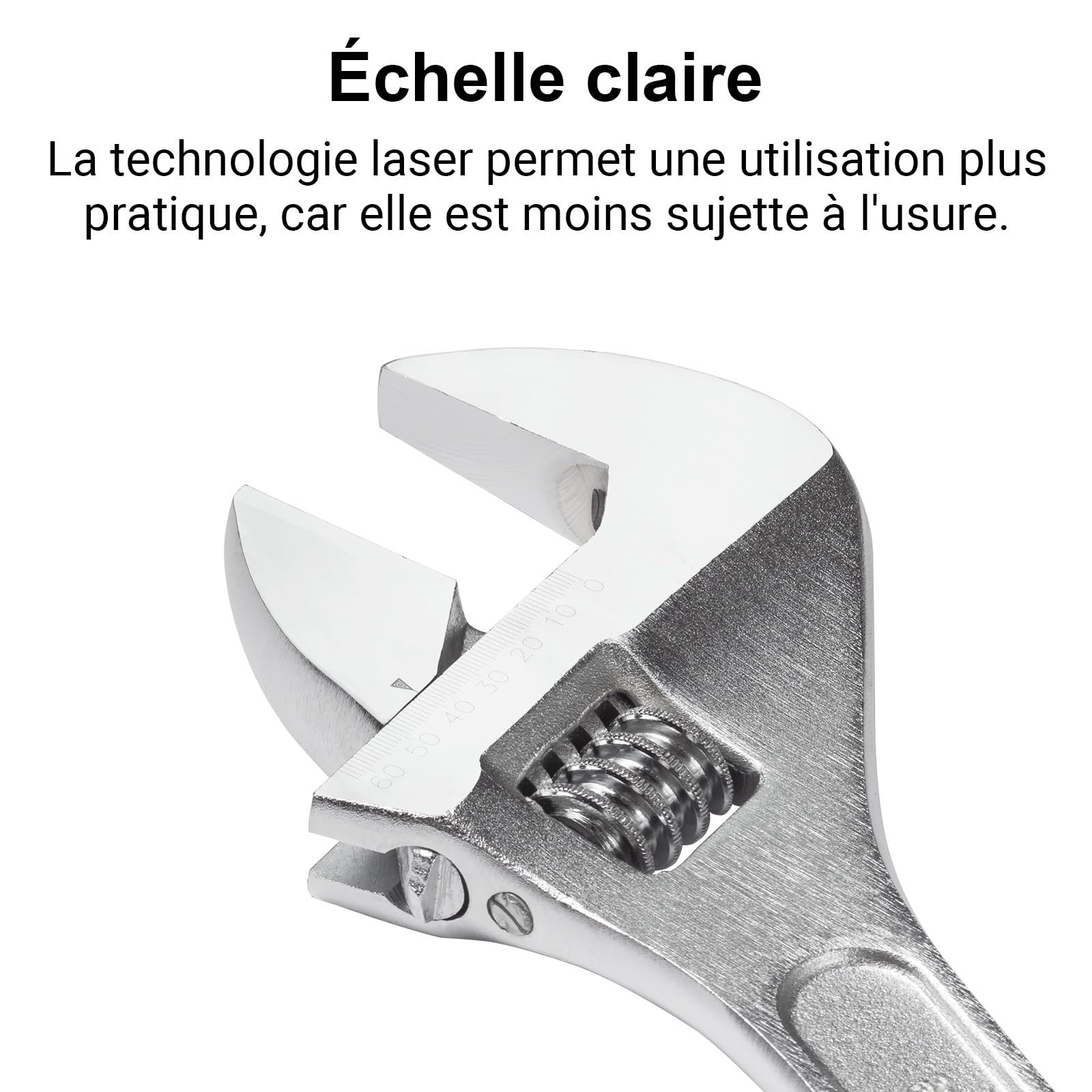 Jetech Clé à molette réglable professionnelle de 61 cm avec grande ouverture