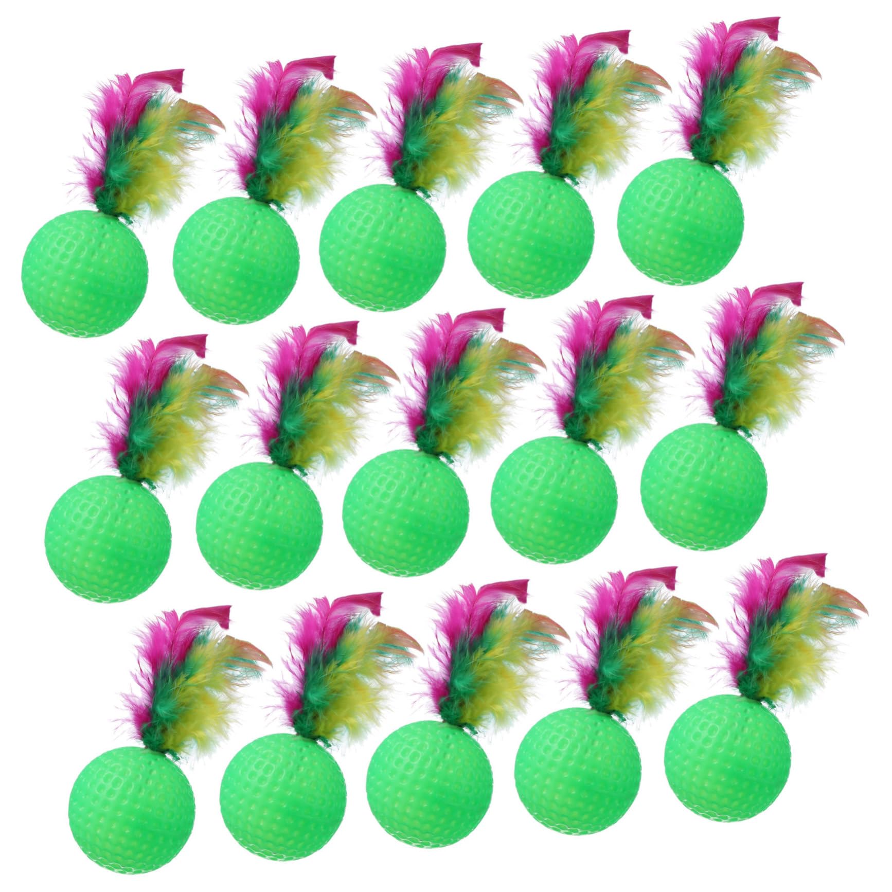 Abaodam 24pcs Assorted Color Cat Ball Interactive Teasing with Sound for and Bonding for Kittens and Cats Shop Random Color