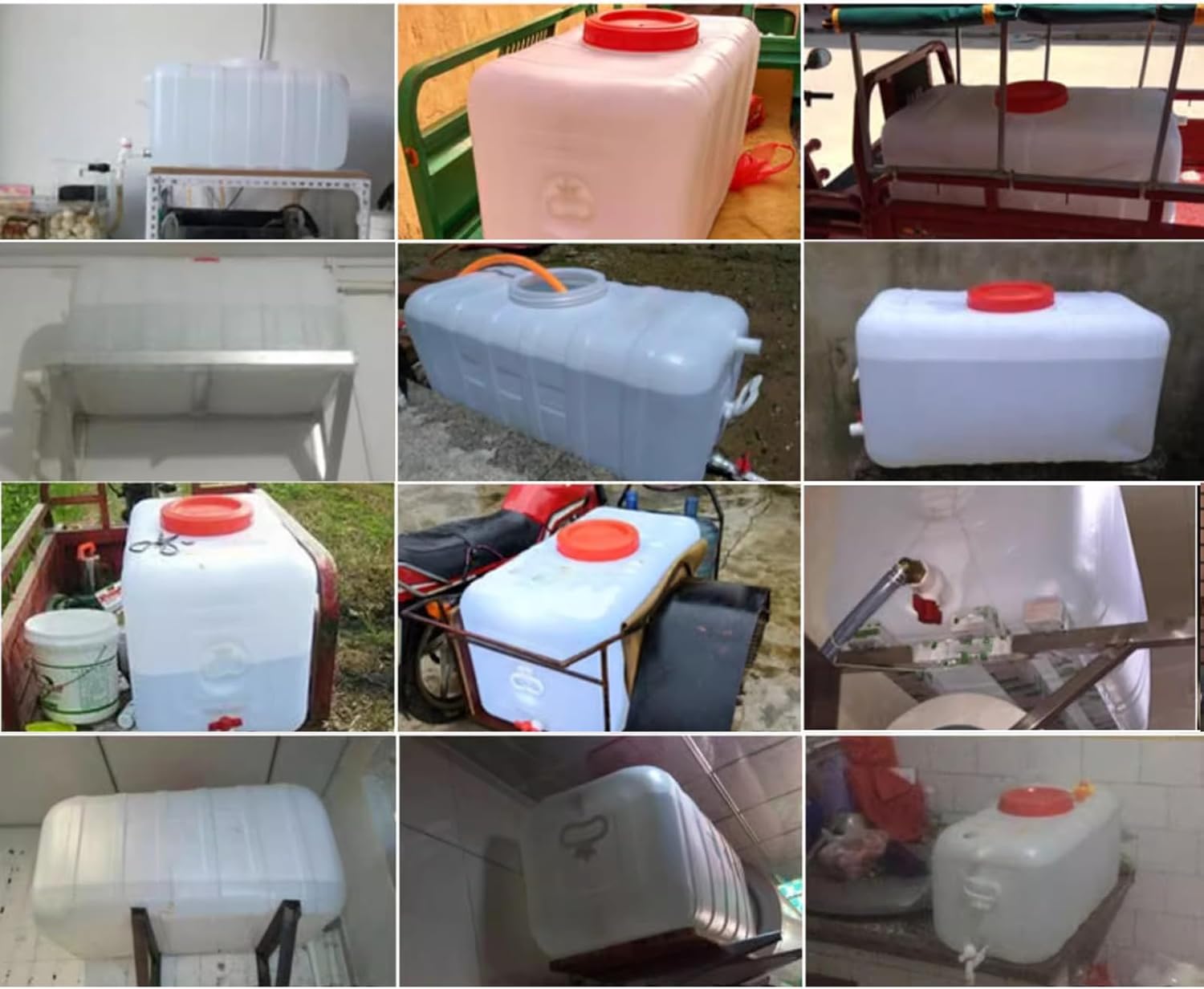 White Water Storage Tank Large Capacity Water Tank 25L/30L/50L/75L/100L/200L Thick Horizontal Water Tank Food Grade Plastic Bucket with Cover and Valve(Size:25L)