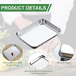12 Pcs Stainless Steel Baking Sheet Pan Set, 9 x 7 x 1 Inch Stainless Steel Baking Tray Cookie Sheet Baking Pan Metal Baking Pan Oven Tray Cake Toaster for Baking,Dishwasher Safe