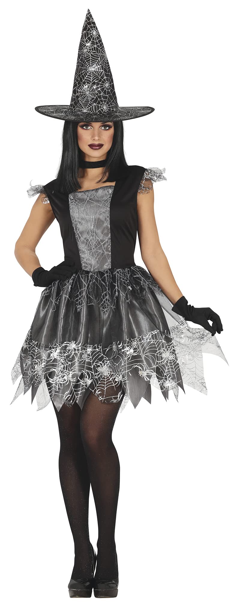 Fiestas Guirca Witch Costume Small Black Silver