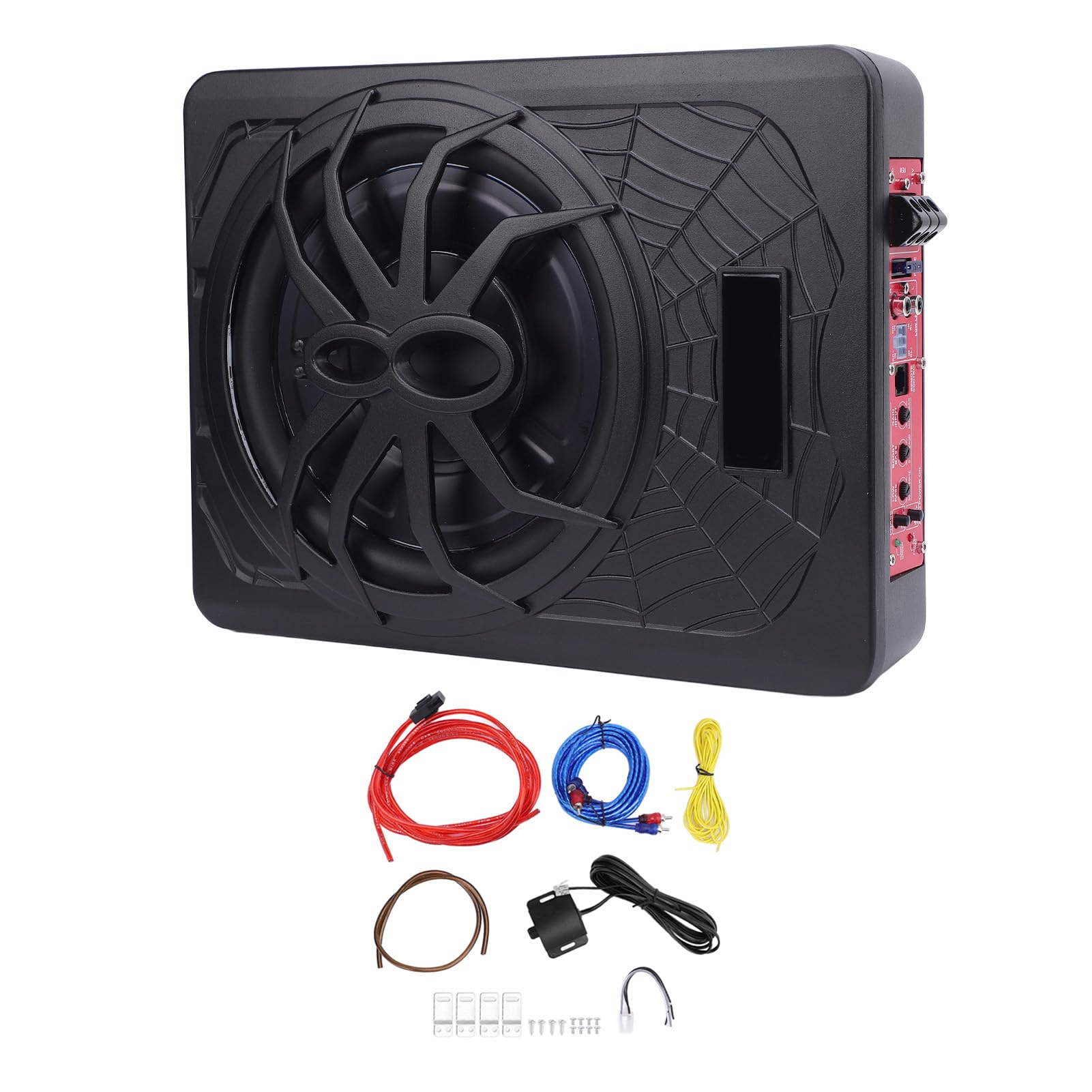 10-calowy, Smukły Subwoofer Samochodowy Pod Siedzeniem o Mocy 800 W, Doskonałe Odprowadzanie Ciepła i Oświetlenie Otoczenia do Samochodowego Sprzętu Audio (BLUE)