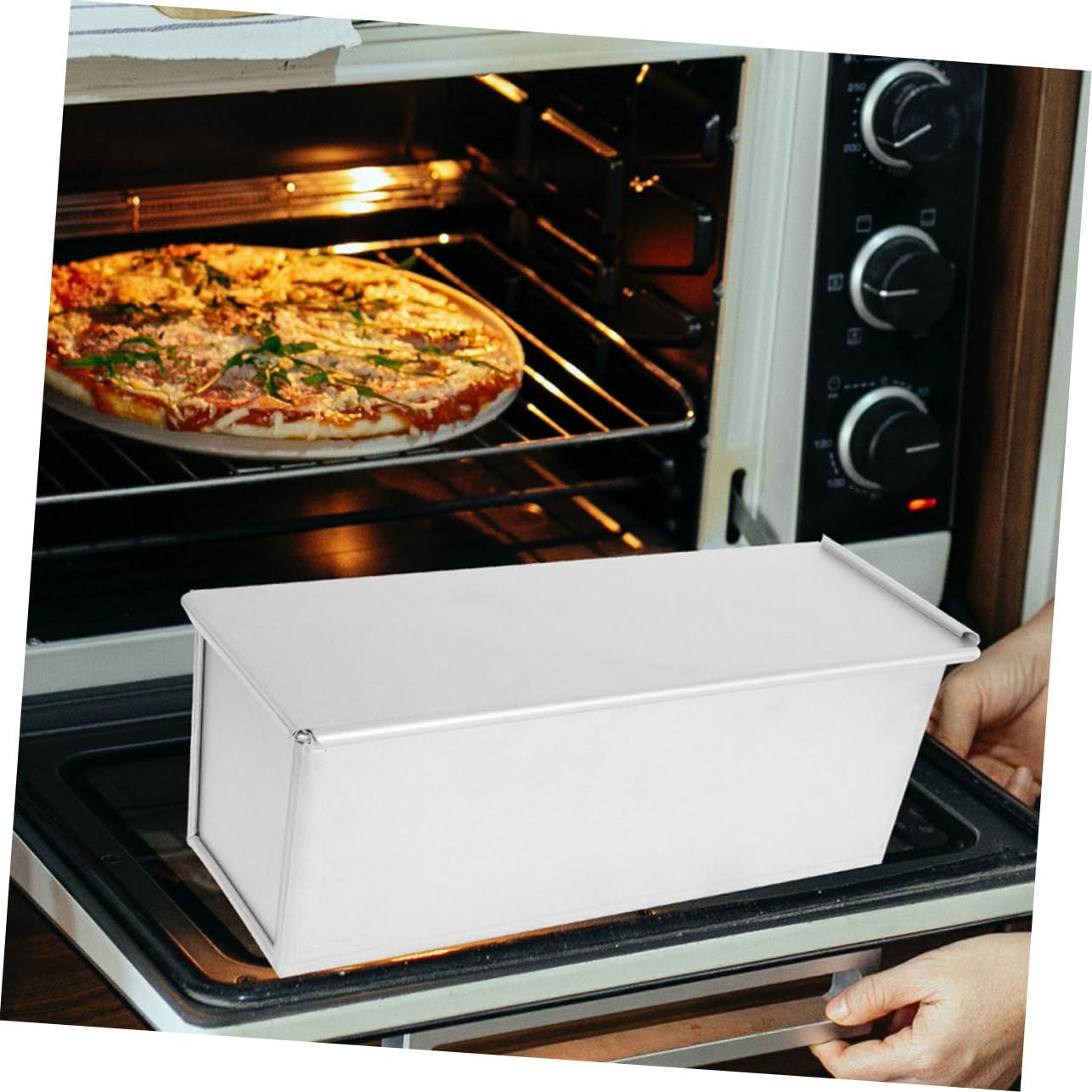 Kastenform mit Antihaftbeschichtung Schiebedeckel 900g Brotbackform für Toast und Vollkornbrot Haushaltsform für Ofen und Küche
