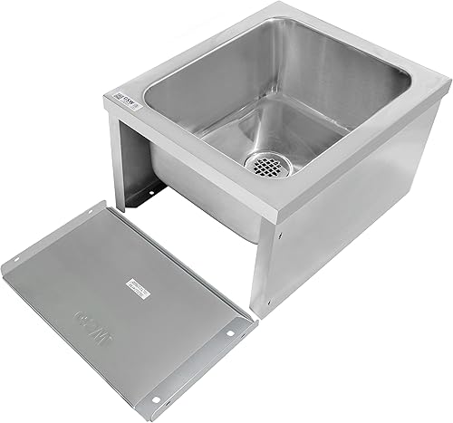 Miniatura 2 de ACE Equipment Fregadero de fregona de acero inoxidable para montaje en piso (24" x 24" x 14")