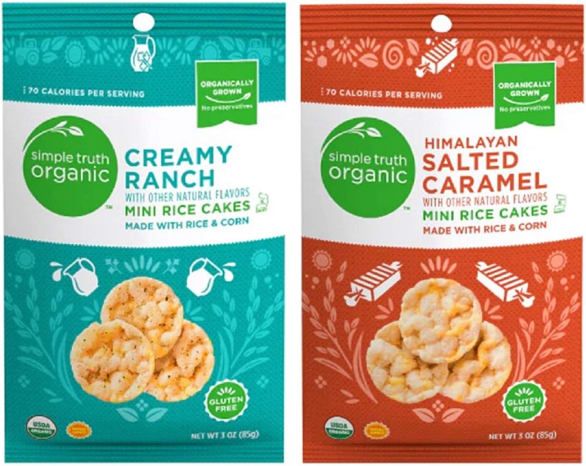 Simple Truth Organic Himalayan Salted Caramel and Creamy Ranch Mini Rice Cakes Combo Pack