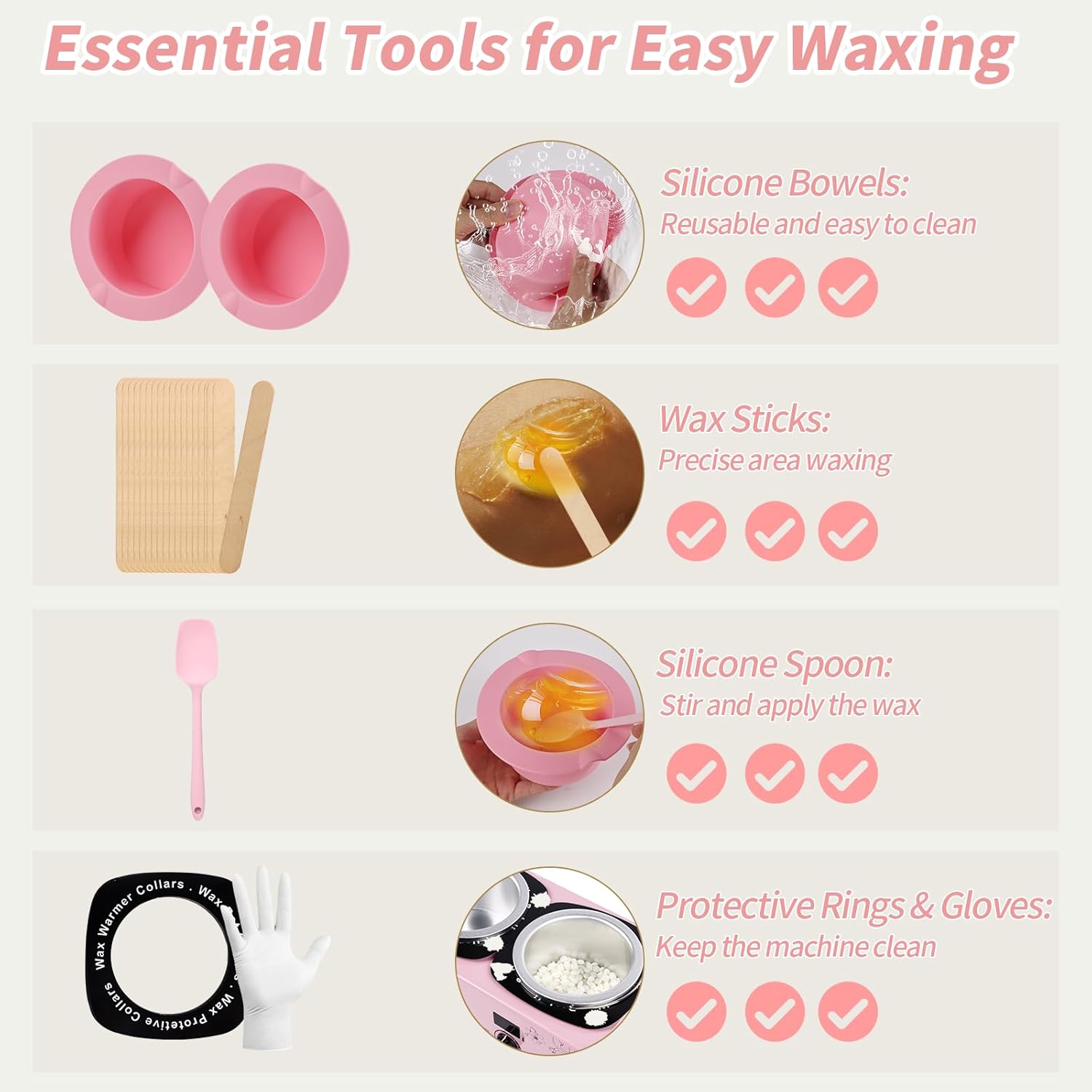 Double Wax Warmer Machine, Yofuly Professional Digital Waxing Kit for Women Hair Removal, Electric Hard Wax Pot Heater with Sticks and Collars for Home Spa Beauty Salon Esthetician Use - Image 6