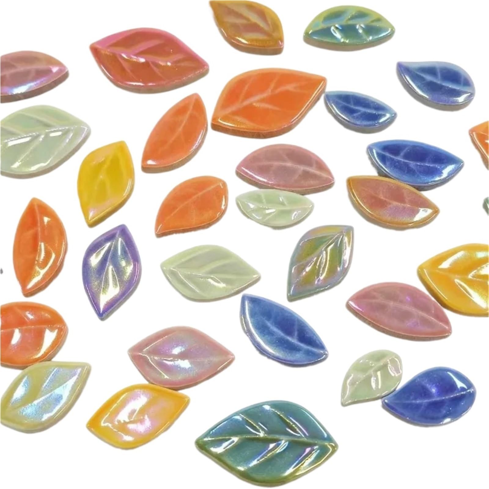 Xulvoz One Color Mosaic Tiles 400G Multicolor Ceramic Irregular Mosaic Tiles | Crafting, Stone Artistry, Heart-Shaped Art, Home Wall Decor