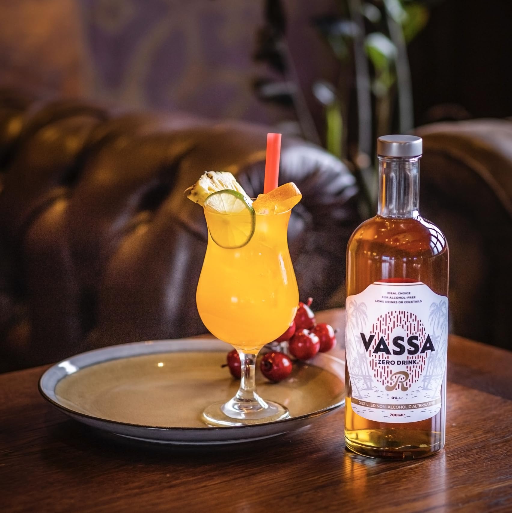 VASSA ZERO R sin alcohol 700 ml, ideal para cócteles y tragos largos, con sabor, aroma y propiedades originales del ron tradicional, sustancia 100% natural