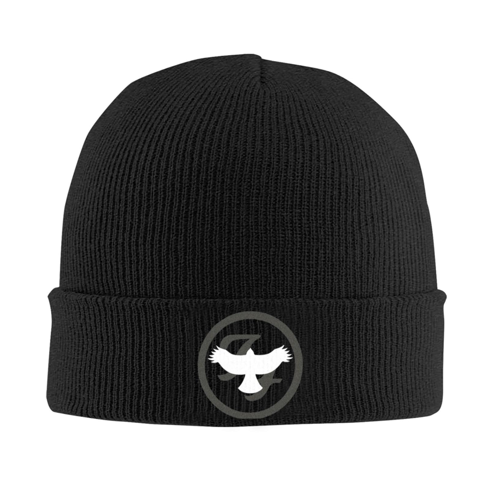Aeikhaec Unisex Color Sports Hat Hawk Fly Heavy Metal Woven Beanies Beanies Autumn Winter Hat Acrylic Music Band Rock Crochet Melon Cap Gift
