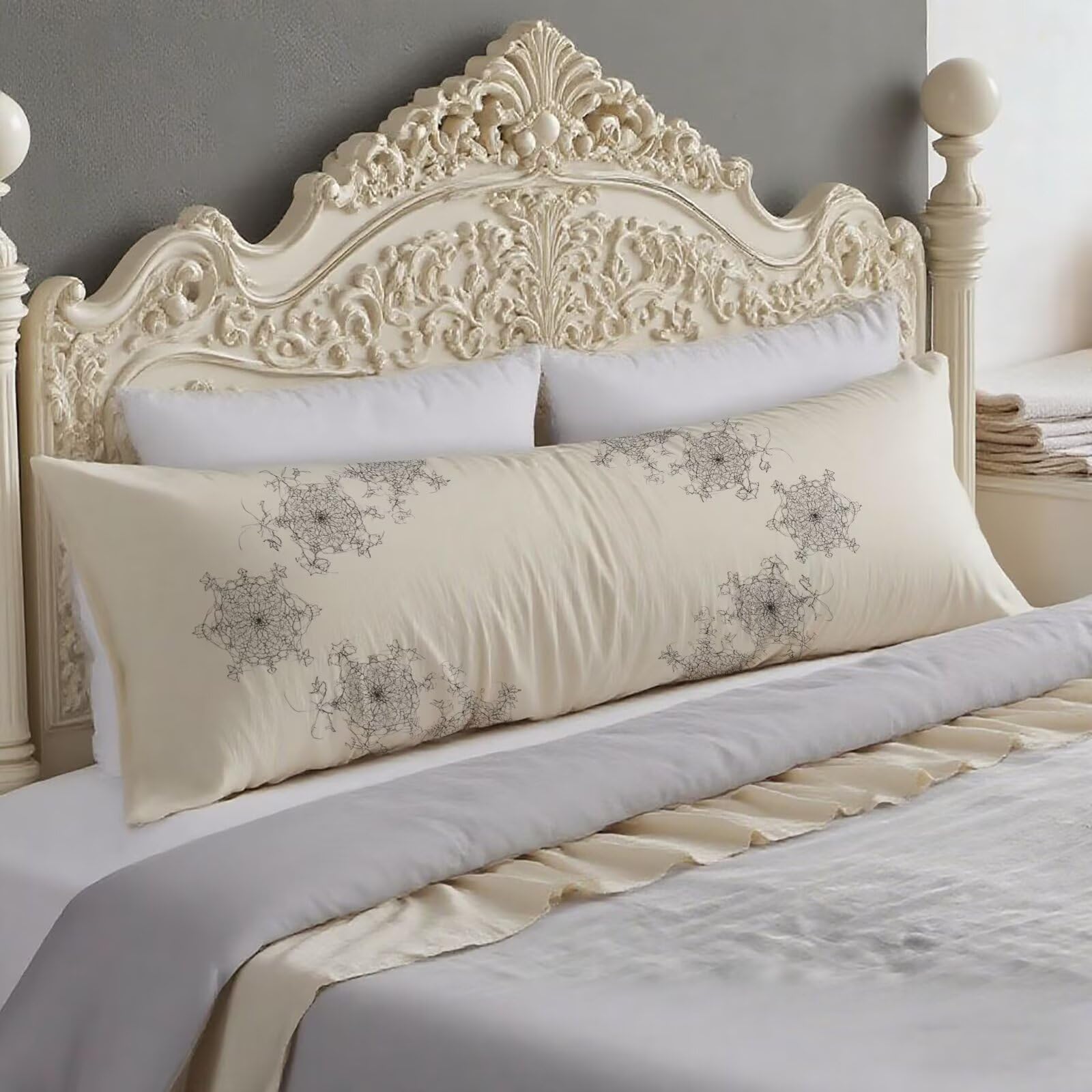 Taies d'oreillers double face impression velours 180 cm pour le soutien du corps