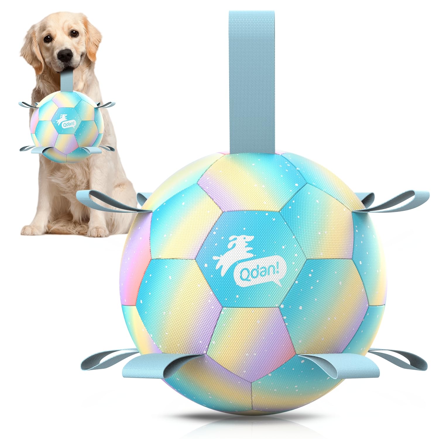 QDAN Dog Soccer Ball with Straps