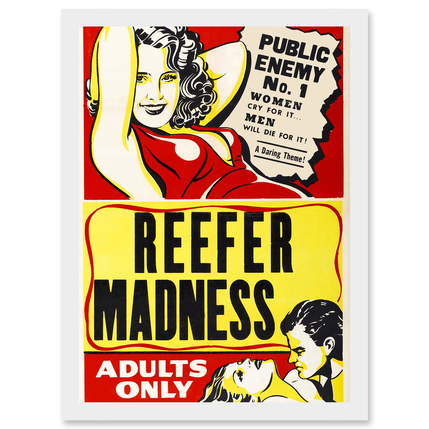 Artery8 Movie Reefer Madness Drama Cannabis Marijuana Weed Prohibition Artwork Framed Wall Art Print A4