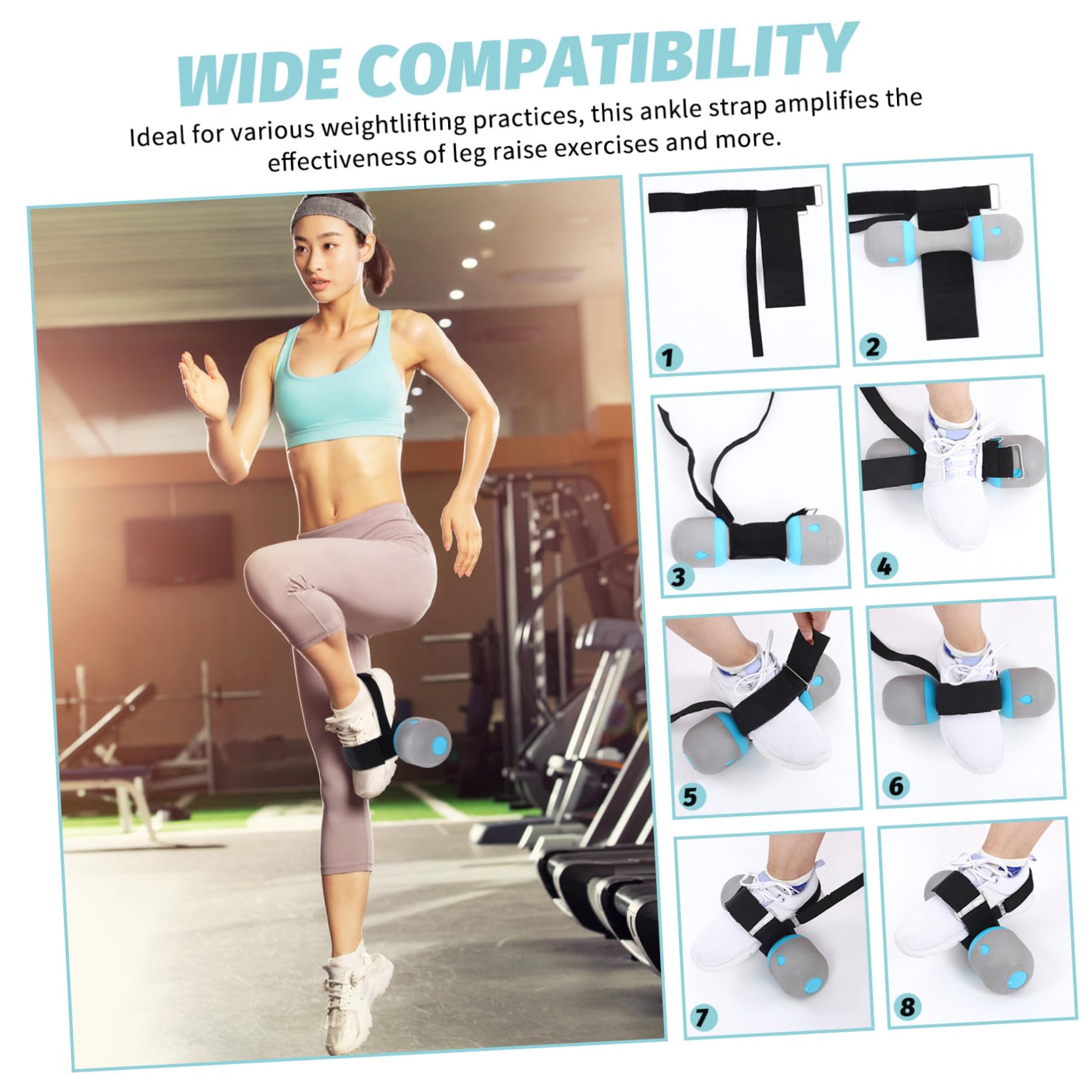 Toddmomy 1 Paire De Ceintures De Poids D'Haltères De Cheville Sangles De Gymnastique pour Pieds Sangle De Levage De Poids Équipement d'exercice De Levage De Jambes Sangles De Cheville