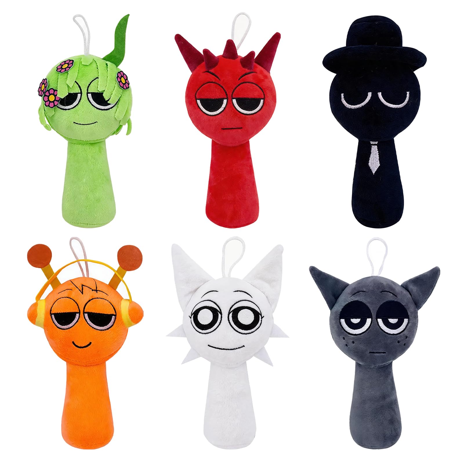 QuixingArt 6PCS Plushies For Games Fans, 9.8" Funny Plushies for Games Fans, Soft Stuffed Animal Pillow Doll Christmas Birthday Gifts