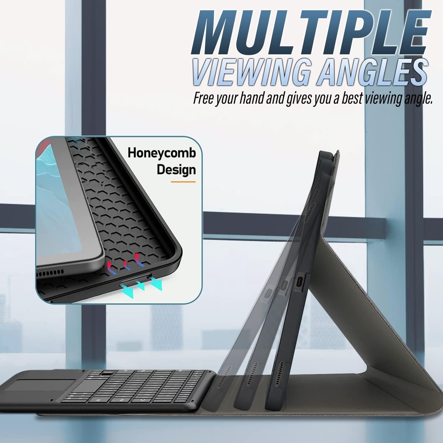 Tastiera Bluetooth Con Touchpad E Custodia Per Xiaomi Redmi Pad 2 Pro 12.1" 2025, Layout Italiano, Magnetica