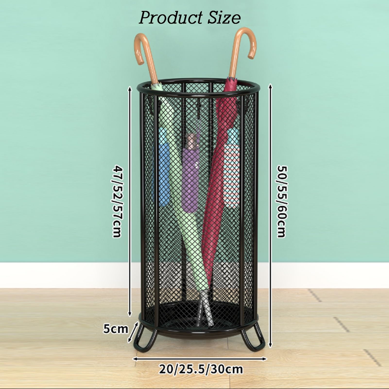 Porte-parapluie et canne autoportant pour entrée intérieure, maison, bureau, hôtel