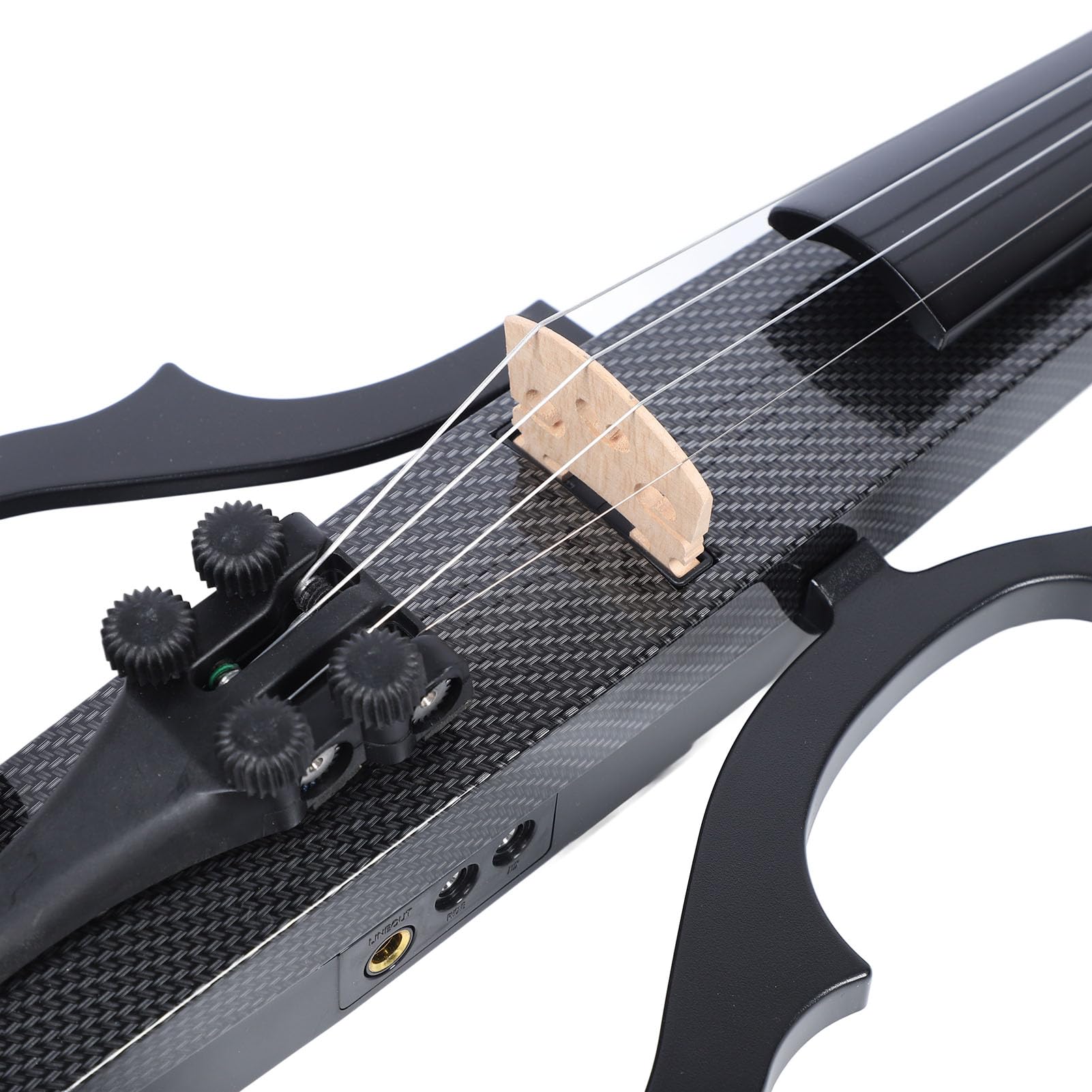 Violino Elettrico Professionale Silenzioso a Grandezza Naturale Robusto e Durevole per Adulti e Adolescenti, Misura 4/4 in ABS in Fibra di Carbonio (Tipo 2)