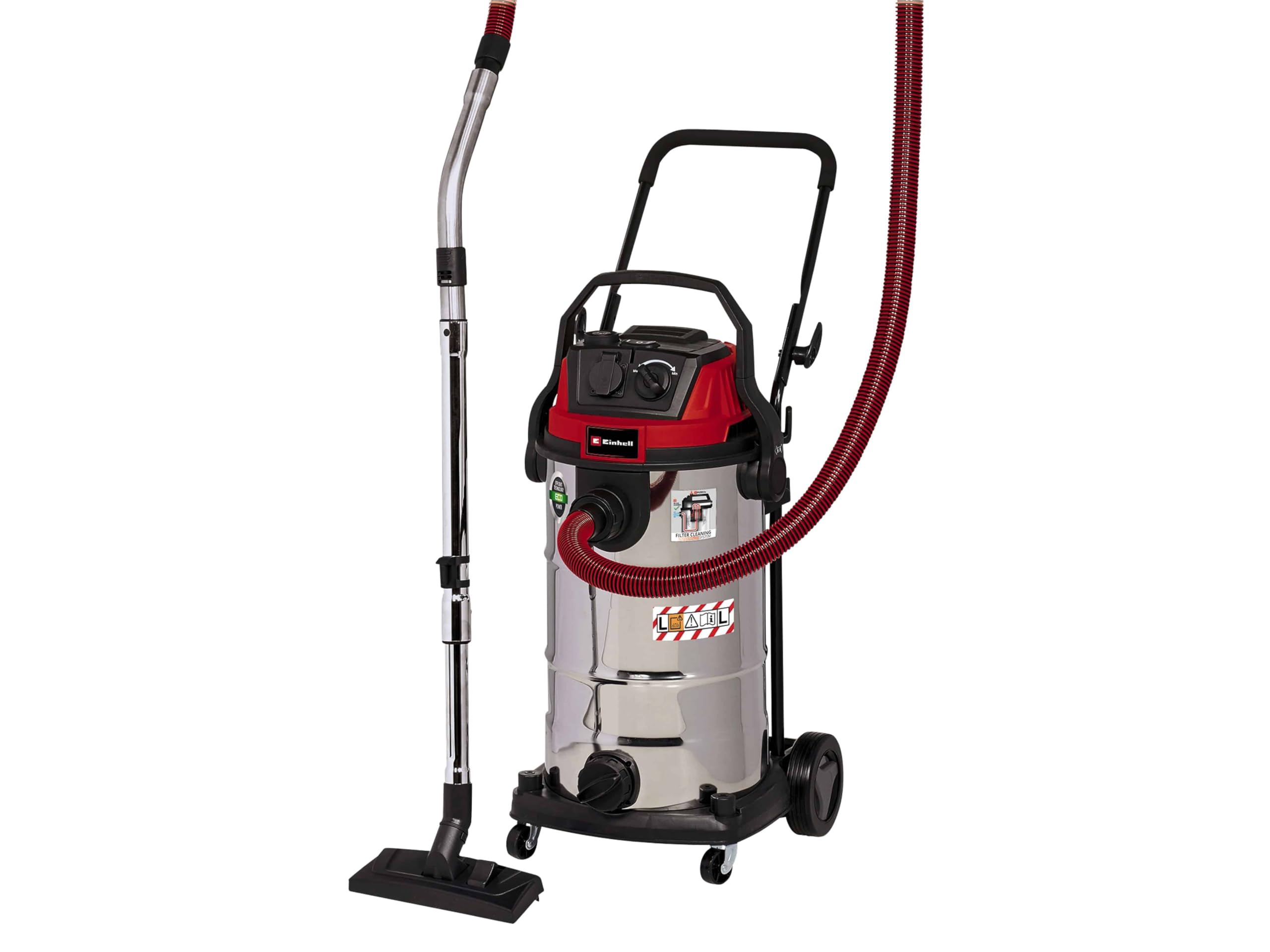 Einhell Te-Vc 2340 Odkurzacz Przemysłowy, Czerwony/Czarny/Srebrny, 40 l