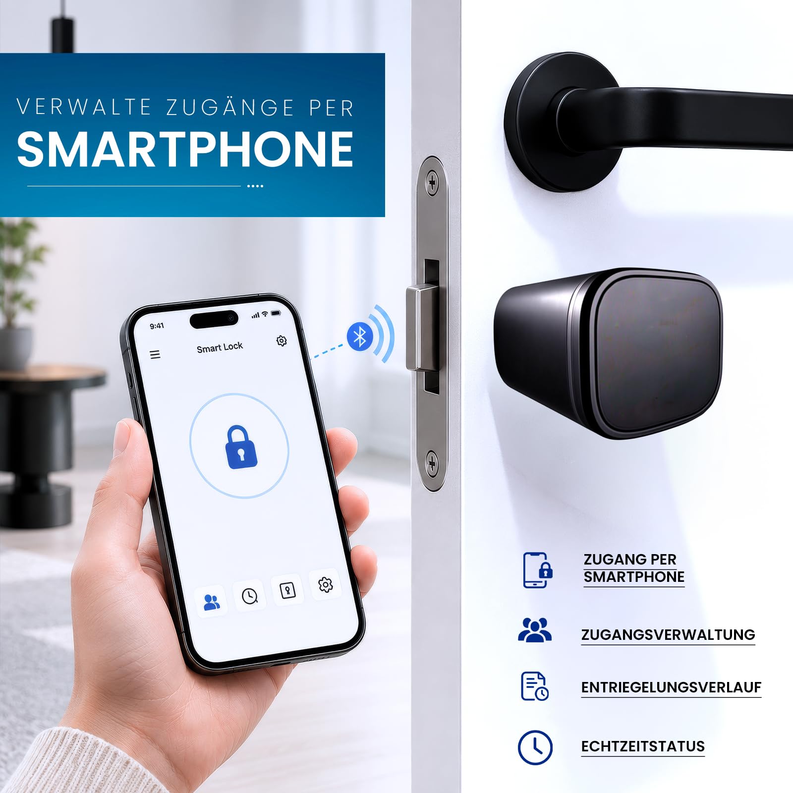 Smart Lock Elektronisches Türschloss mit Fingerabdruck und App