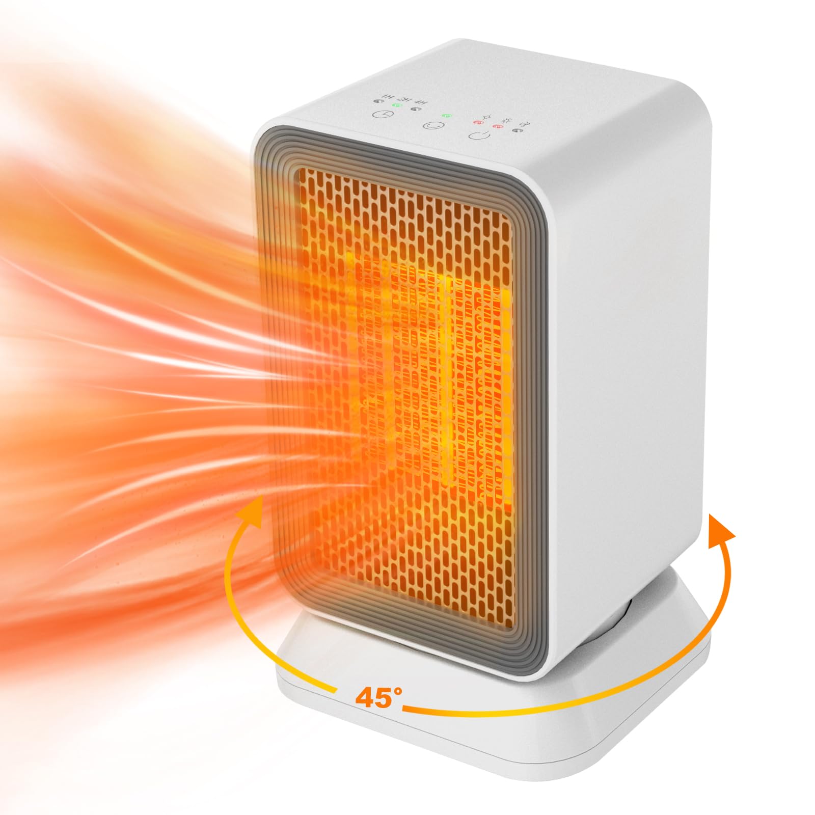 Photo 1 of AIDENOEY Space Heater with 3 Modes?1000W Energy Efficient Quiet Mini Portable Heater, 45°PTC Ceramic Fast Heater with Timer & Auto Shut Off Function for Office Home Indoor Use (White)