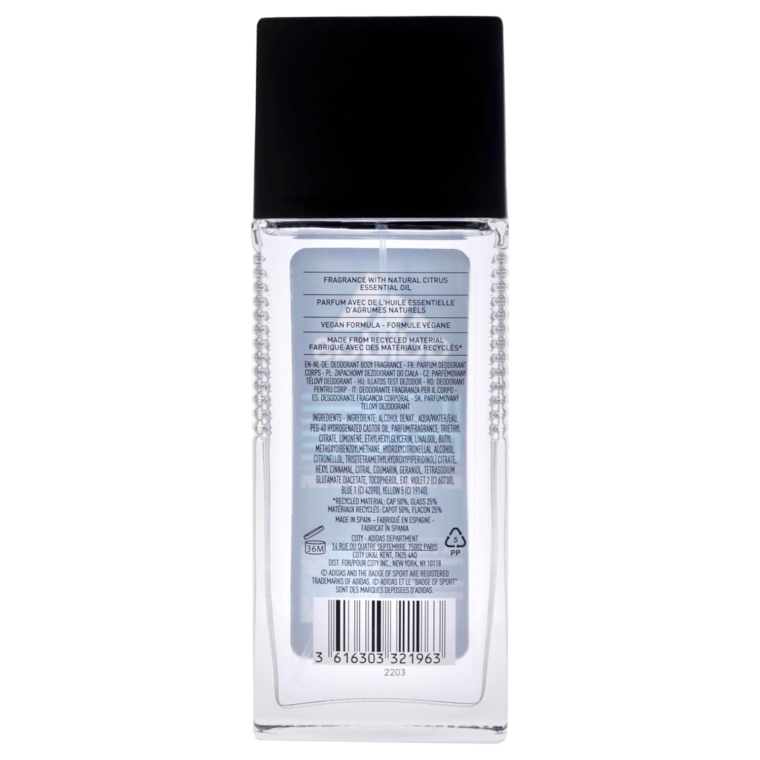 Adidas Ice Dive Body Fragrance 2.5 fl oz (Pack of 1), Notes of Lavender, Sandalwood, and Vanilla, Men's fragrance, Long lasting, Sporty fragrance, Travel size - Image 2