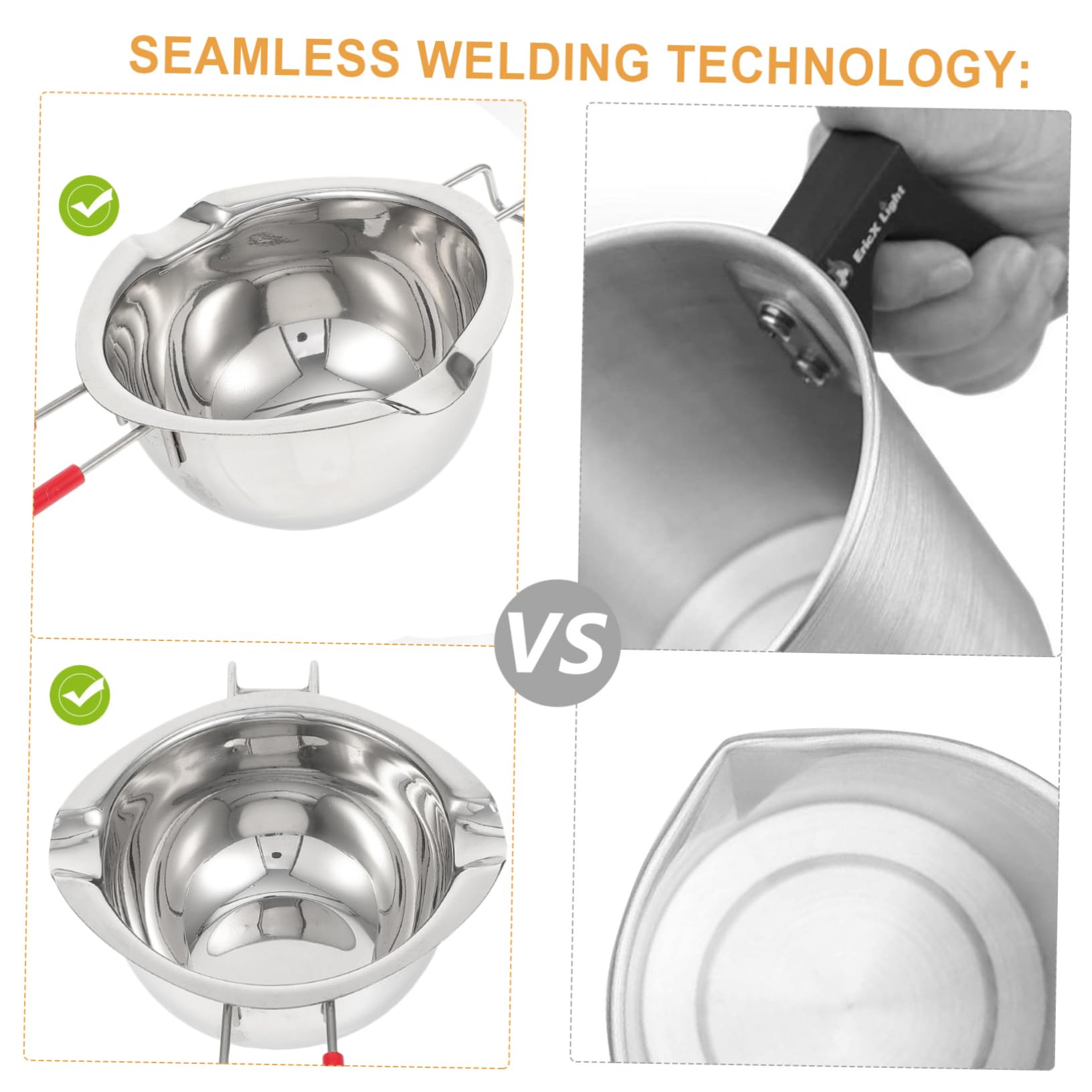 STOBAZA 1set Candle Melting Pot with Mixing Spoon and Cheese Melting Bowl for Projects Capacity