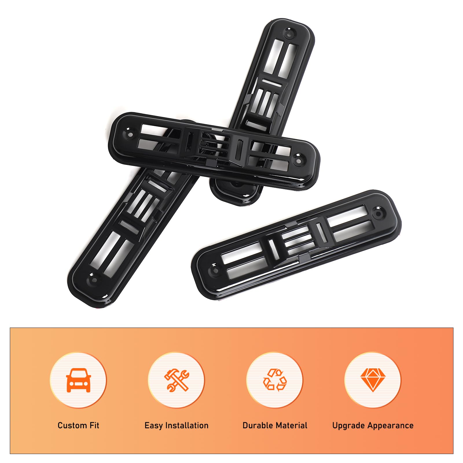 Turn Signal Light Cover Compatible with Hummer H2 2003-2009?Smoked Side Blinker Light Cover Guard, Car Side Marker Light Grill Protector Cover, Side Marker Light Covers Guard Accessories