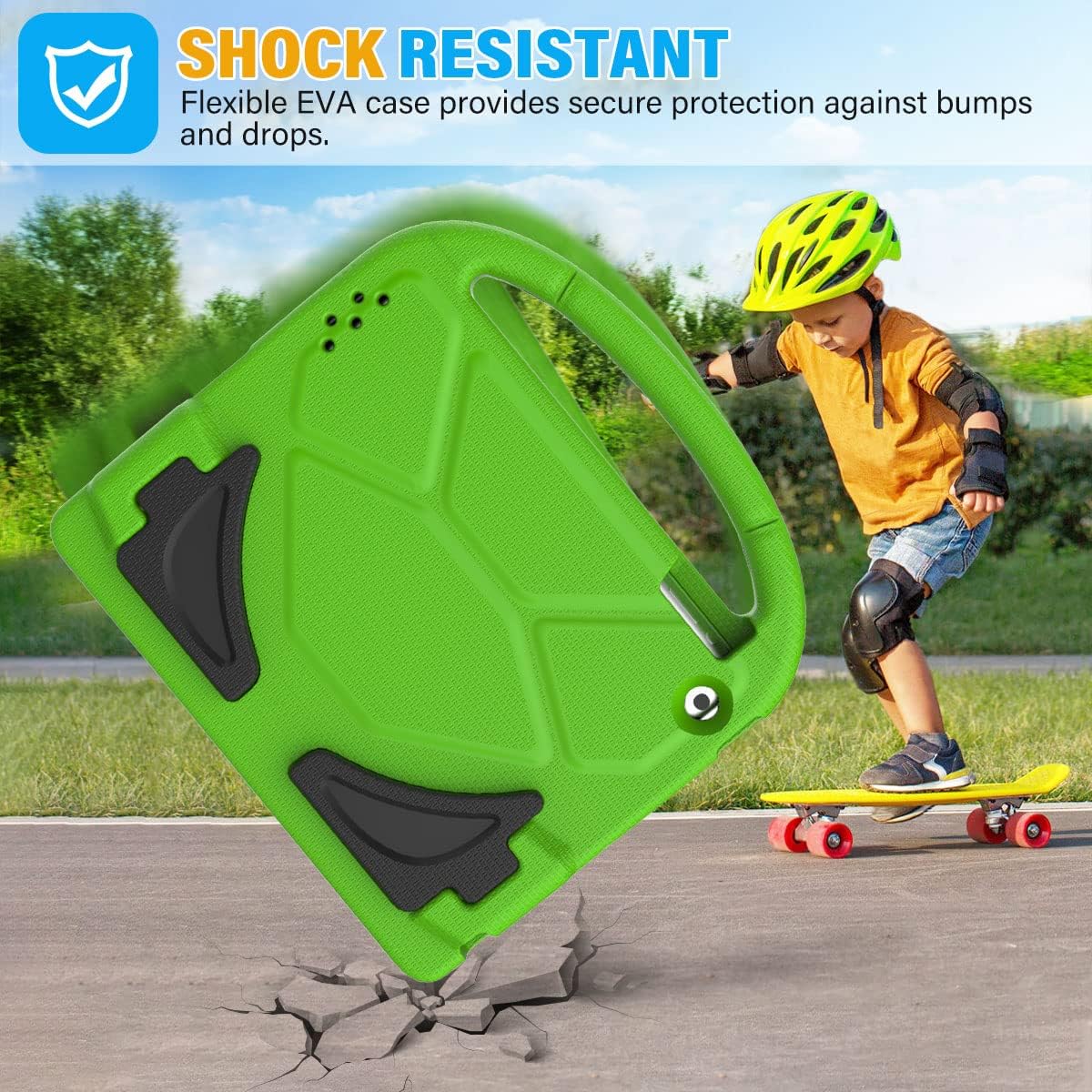 SUPLIK Kids Case for iPad 2/3/4 (9.7 inch, 2011/2012 Release Only), Durable Shockproof Kidproof Protective Handle Stand Cover with Screen Protector for Apple iPad 9.7" 2nd/3rd/4th Generation, Green