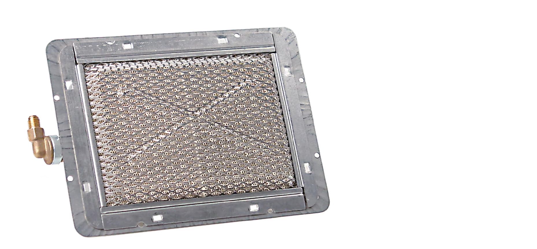 Brûleur en céramique pour grill kebab/döner/grill à gaz, équipement de restauration. Compatible avec les modèles Meltem et Potis. Zone de combustion 178×125 mm, longueur 237 mm, largeur 173 mm.