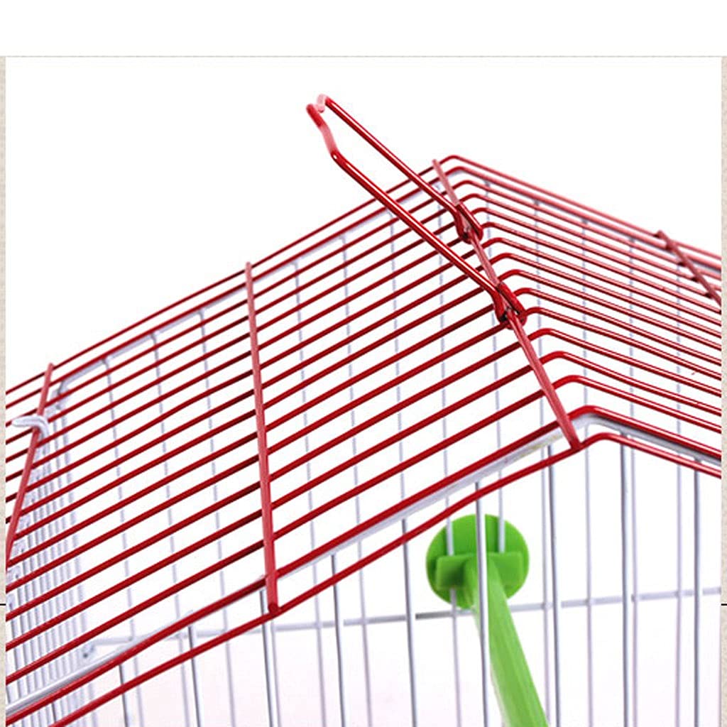 Jaulas para pájaros Birdcage de la azotea, Budgerigar Birdcage con Caja de alimentación, pájaros de Metal, Jaula de baño Ornamental for pájaros Canarios pequeños Jaula de Vuelo (Color : Blue)