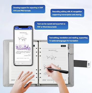 Smart Digital Pen | Real-Time Sync Write on Paper Sync to Phone Mobile Voice to Text Handwriting Voice to Digital Voice-Controlled Painting