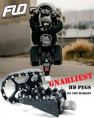 Miniatura 7 de FLO MOTORSPORTS MX STYLE HARLEY DAVIDSON DYNA clavijas de pedal, Negro