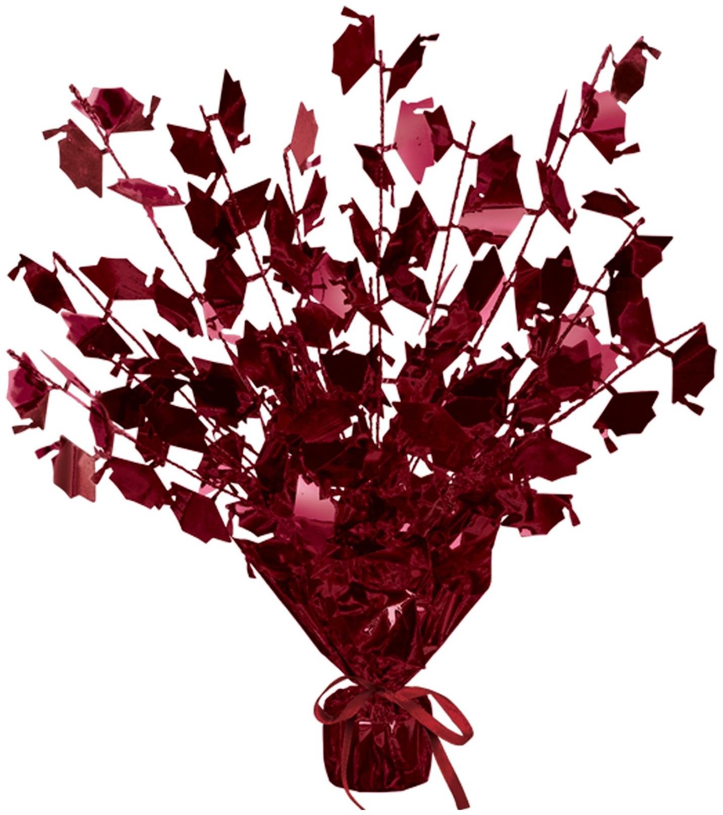 Beistle Graduation Cap Gleam 'N Burst Centerpiece (Maroon) Party Accessory (1/pkg), Red
