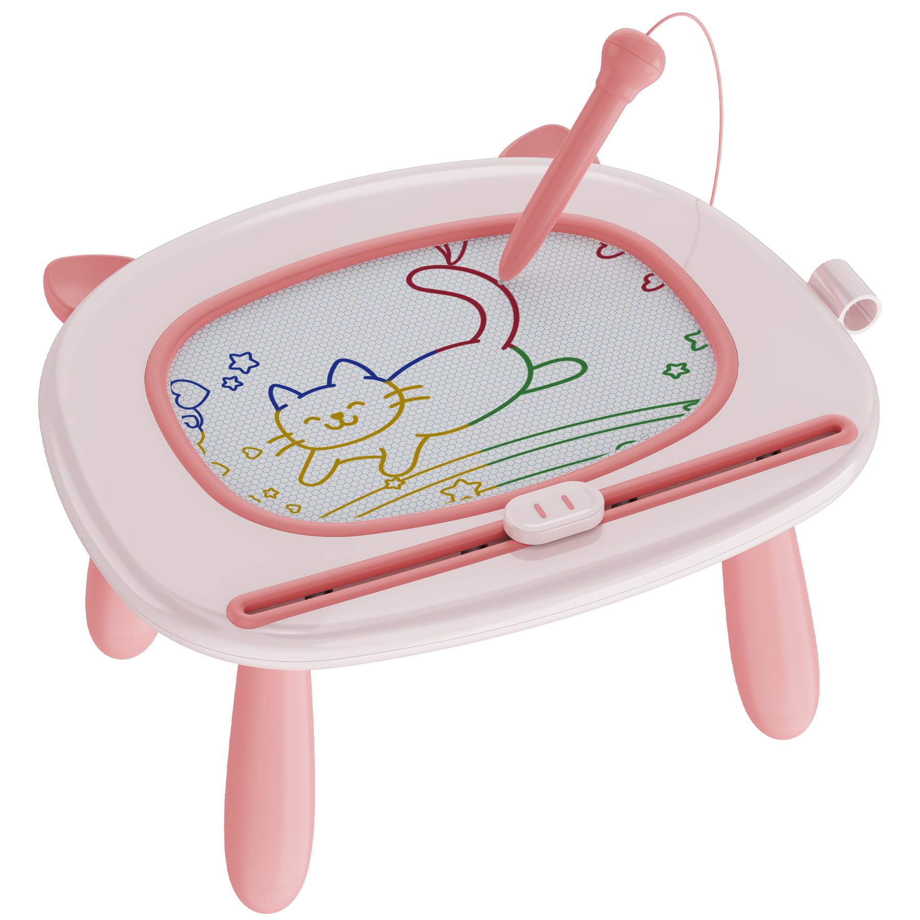 Magnetic Drawing Board Toddler Toys Gifts for Kids Ages 1-2 Years Old Girls Boys, Easy to Use for Early Learning Toys Doodle Board with Legs No Mess Drawing Four Color Zones